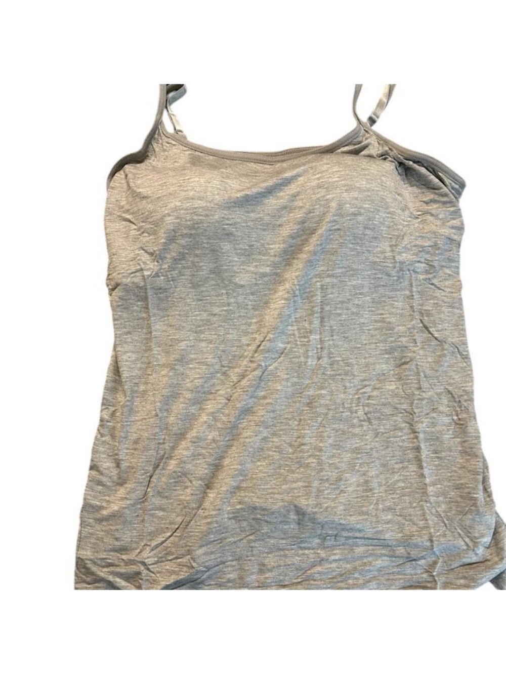 Everyday Lightweight Grey Tank Top with Thin Straps